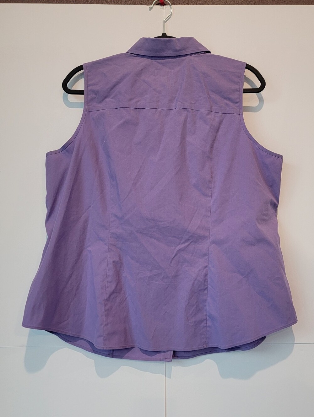 Talbots Woman Petites Purple Sleeveless Button Down Blouse 16WP Plus Size - Picture 3 of 6